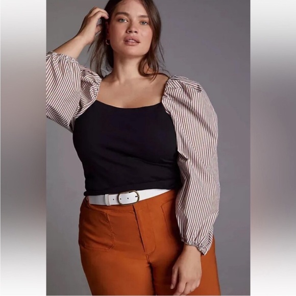 Anthropologie Maeve Open Back NWT Puff Sleeve Top Size Small Never Worn! - Picture 9 of 9